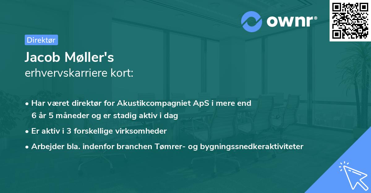 Jacob Møller's erhvervskarriere kort