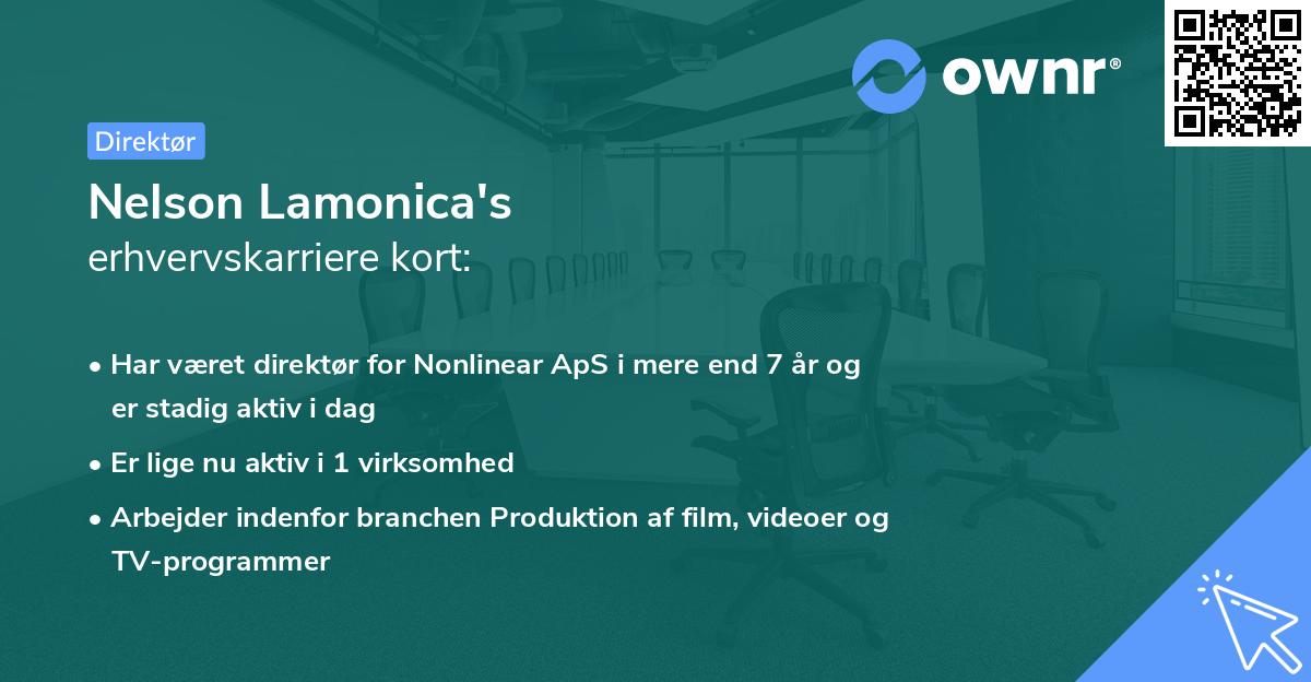 Nelson Lamonica's erhvervskarriere kort