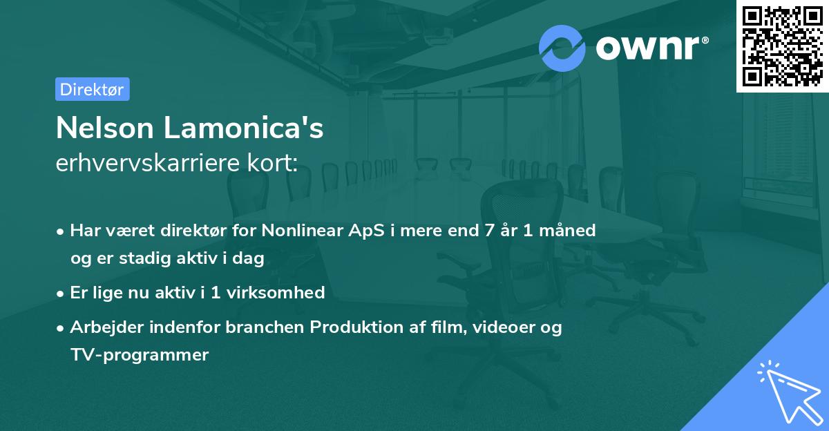Nelson Lamonica's erhvervskarriere kort