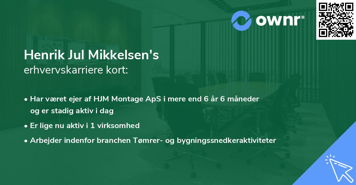 Henrik Jul Mikkelsen's erhvervskarriere kort