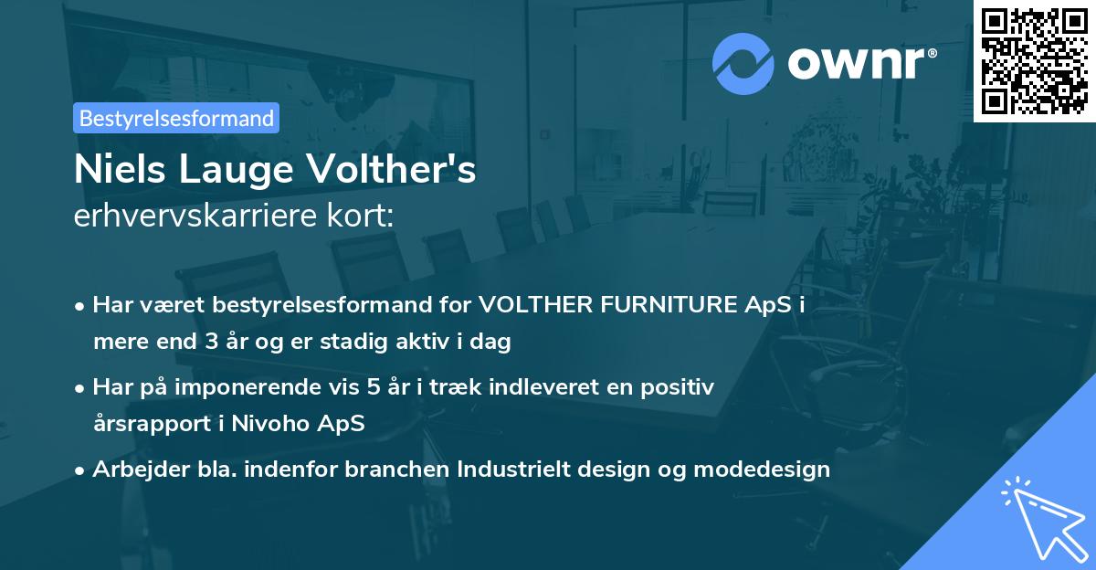 Niels Lauge Volther's erhvervskarriere kort