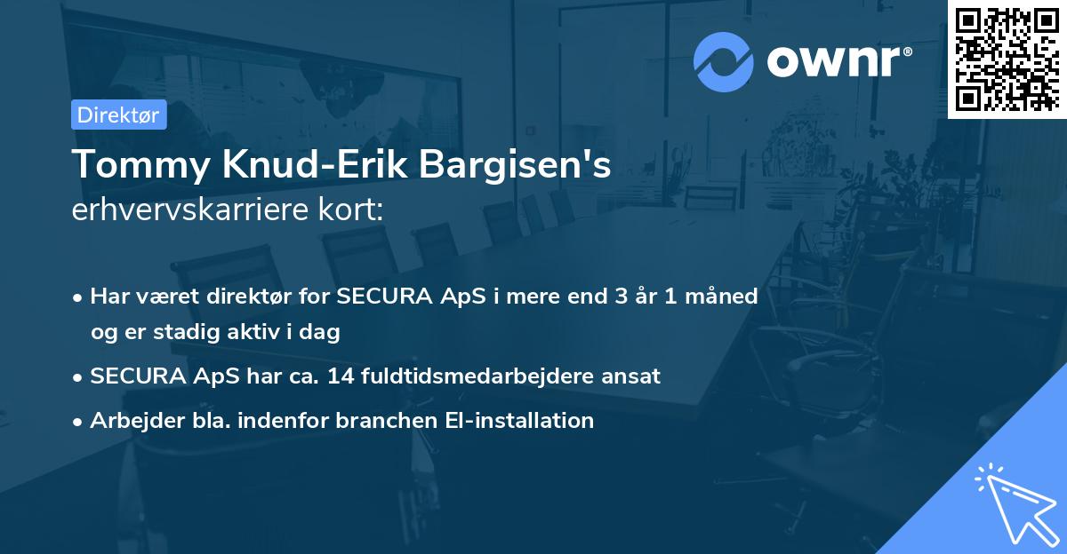 Tommy Knud-Erik Bargisen's erhvervskarriere kort
