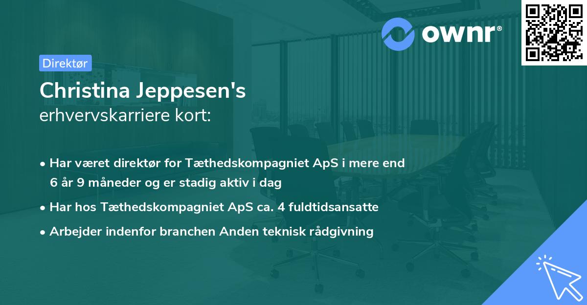 Christina Jeppesen's erhvervskarriere kort