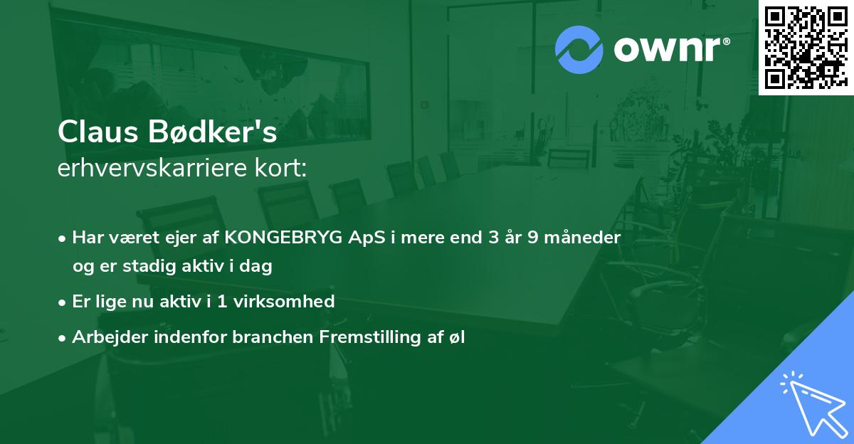 Claus Bødker's erhvervskarriere kort