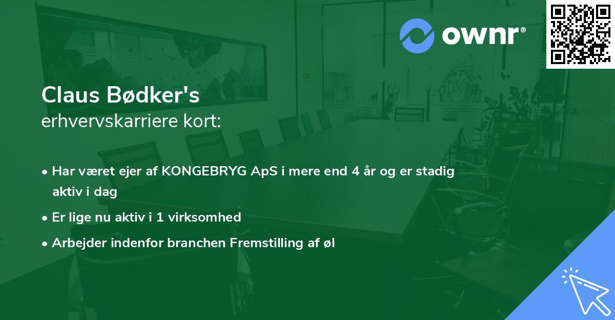 Claus Bødker's erhvervskarriere kort