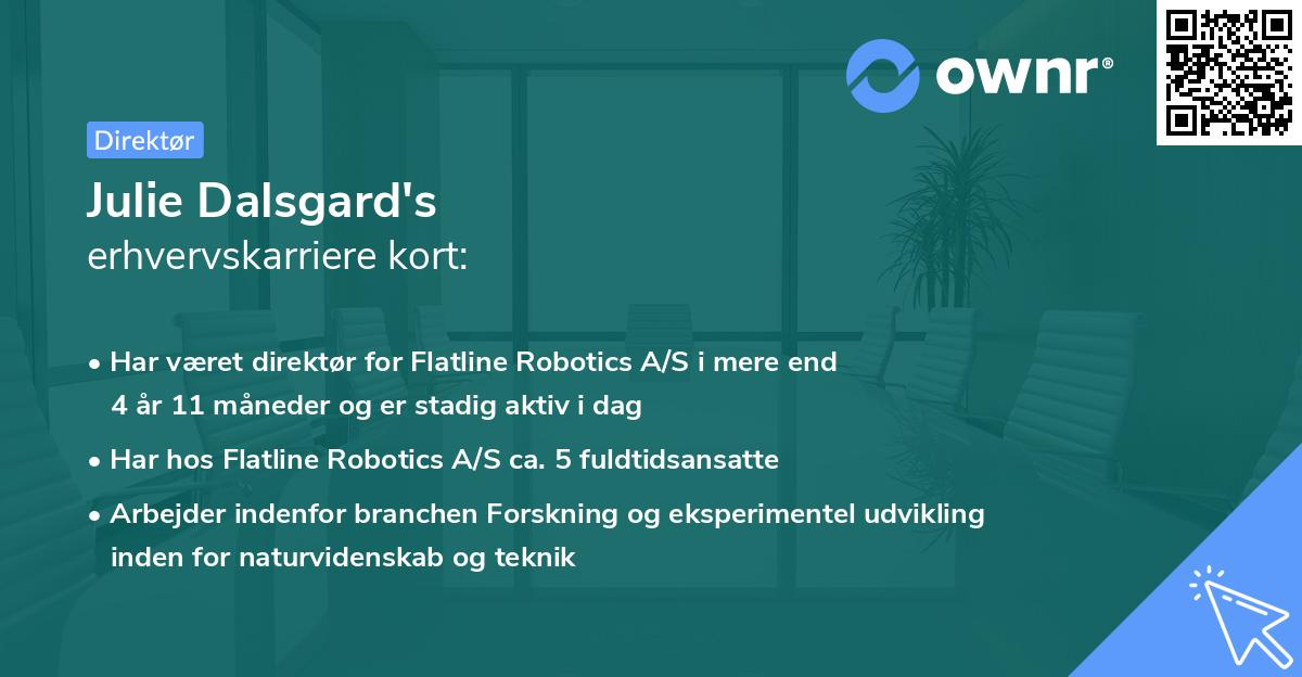 Julie Dalsgard's erhvervskarriere kort