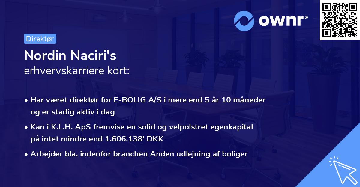 Nordin Naciri's erhvervskarriere kort