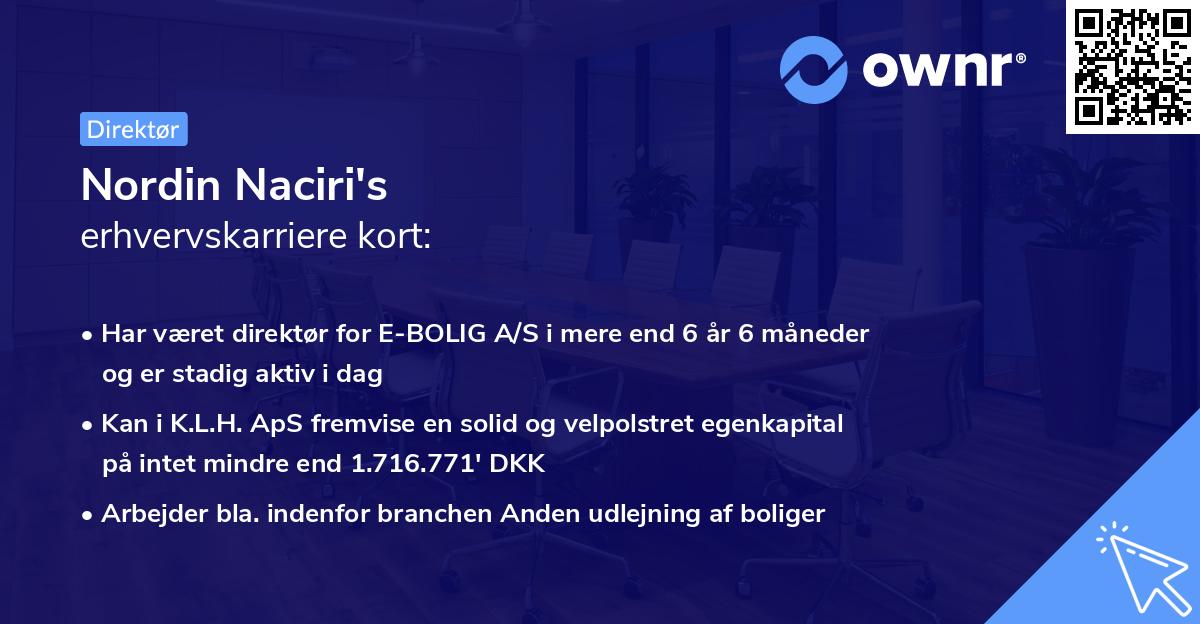 Nordin Naciri's erhvervskarriere kort