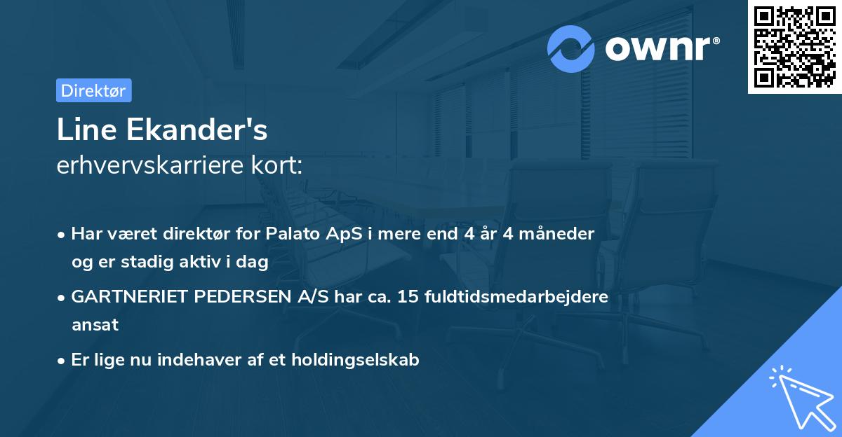 Line Ekander's erhvervskarriere kort