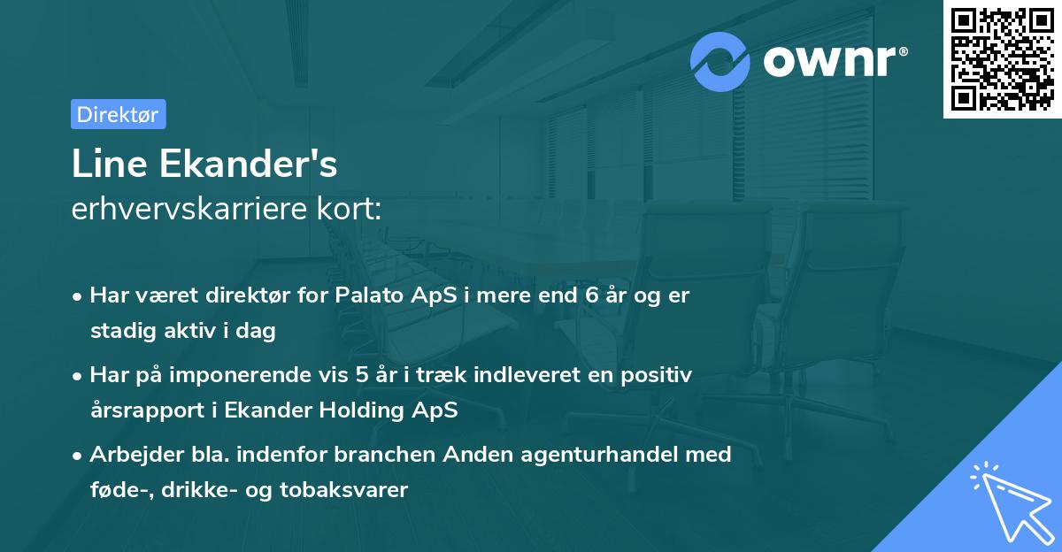 Line Ekander's erhvervskarriere kort