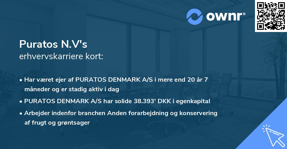 Puratos N.V's erhvervskarriere kort