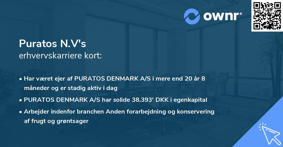 Puratos N.V's erhvervskarriere kort