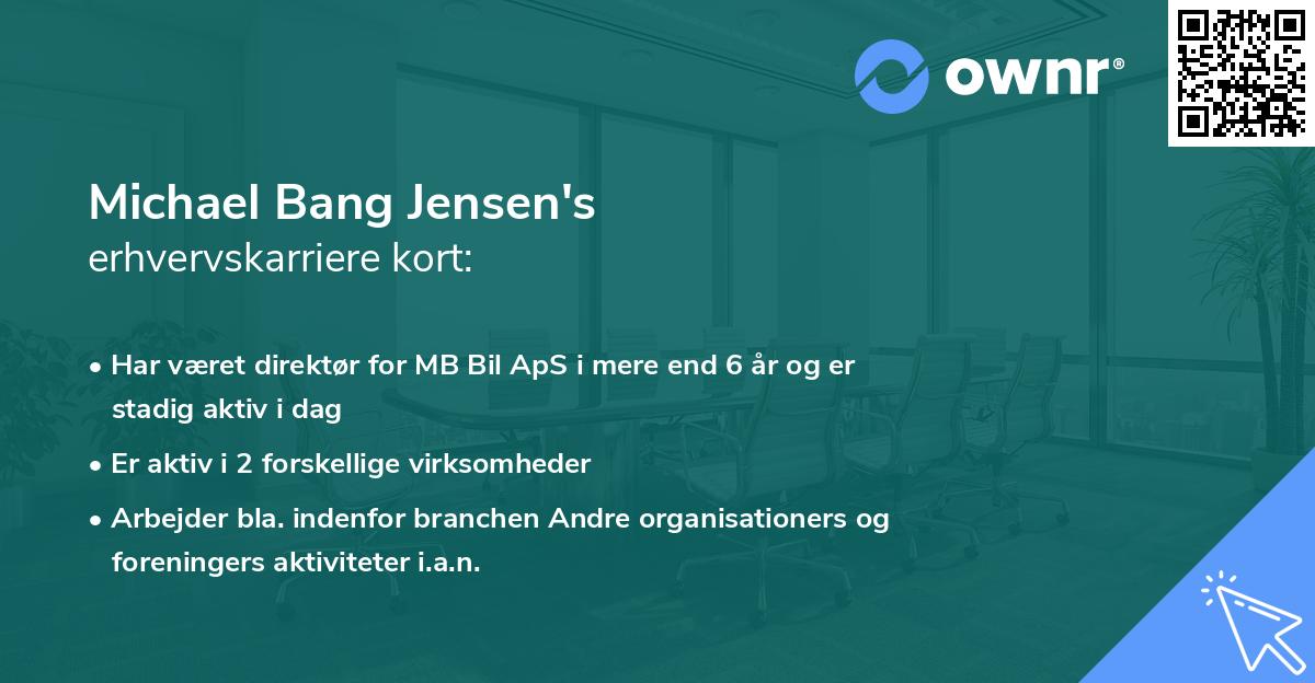 Michael Bang Jensen's erhvervskarriere kort