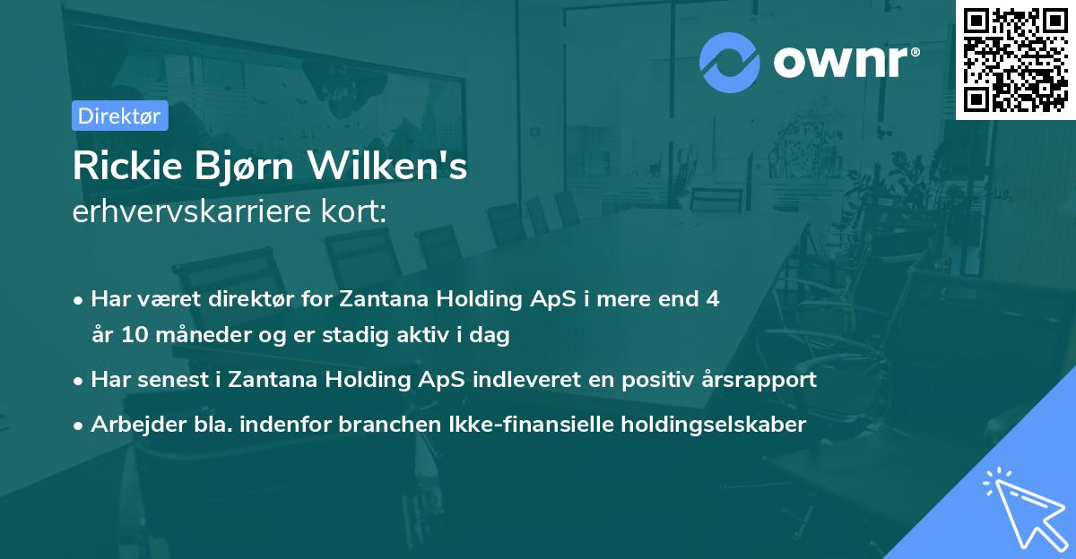 Rickie Bjørn Wilken's erhvervskarriere kort