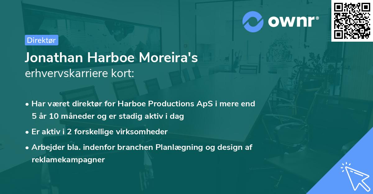 Jonathan Harboe Moreira's erhvervskarriere kort