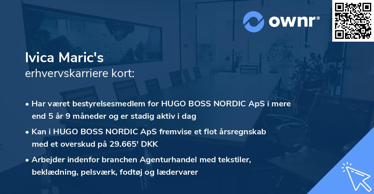 Ivica Maric's erhvervskarriere kort