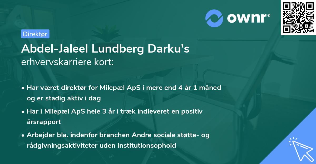 Abdel-Jaleel Lundberg Darku's erhvervskarriere kort