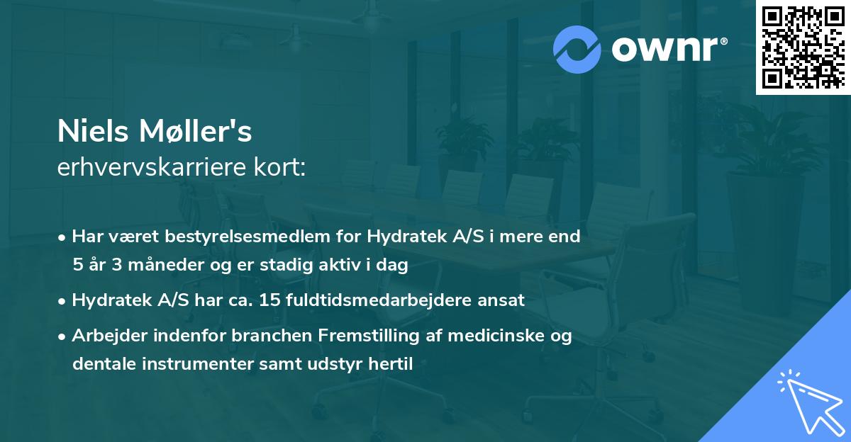 Niels Møller's erhvervskarriere kort