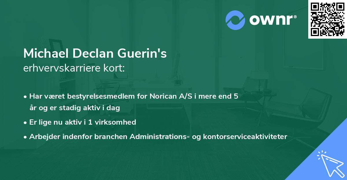 Michael Declan Guerin's erhvervskarriere kort