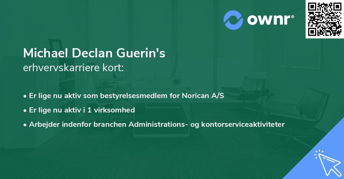 Michael Declan Guerin's erhvervskarriere kort