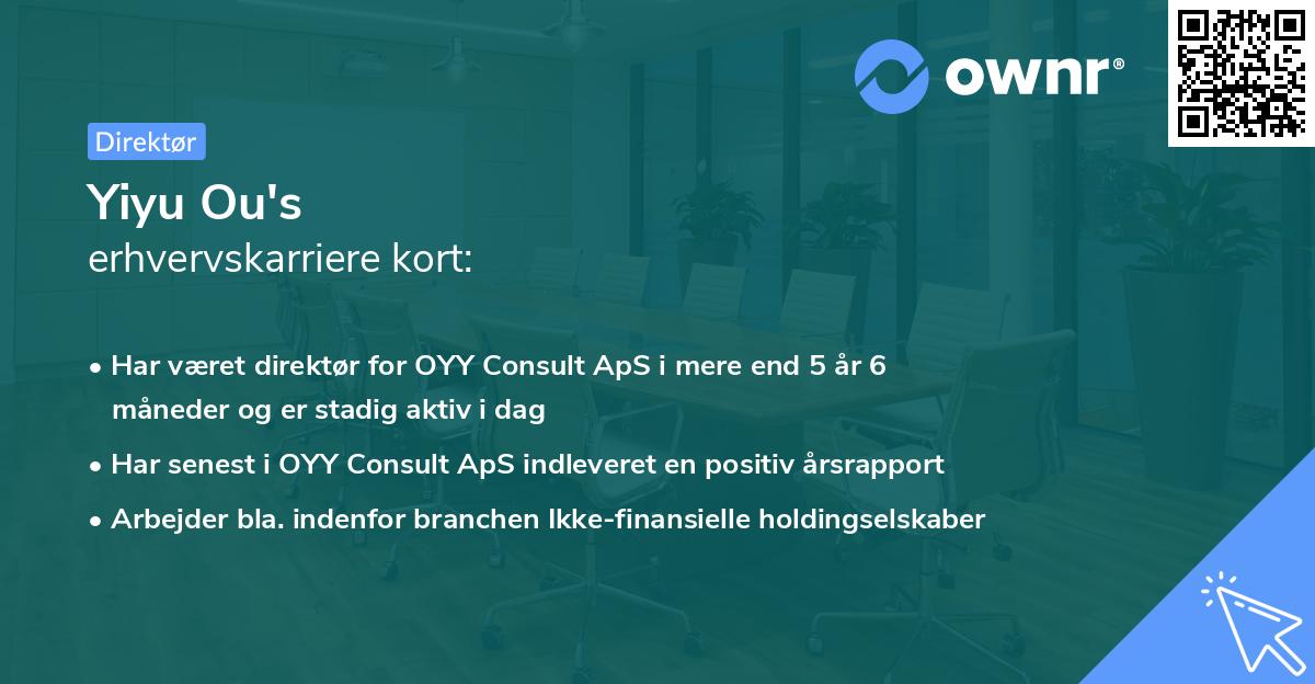 Yiyu Ou's erhvervskarriere kort