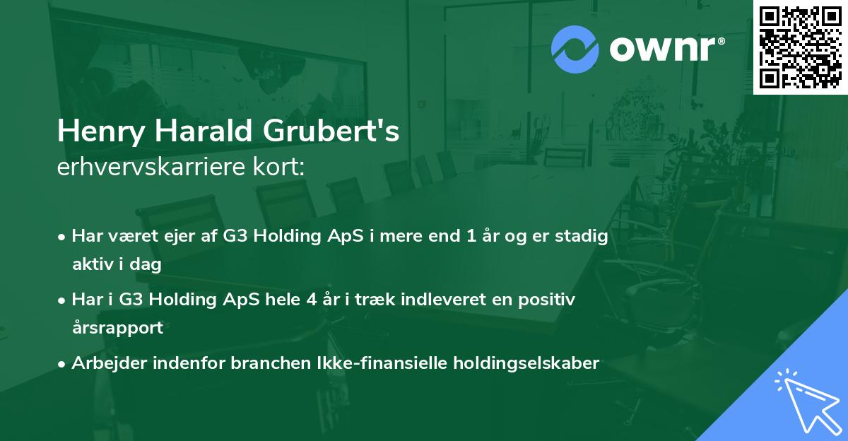 Henry Harald Grubert's erhvervskarriere kort