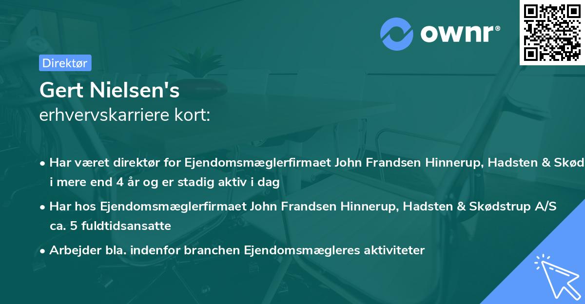 Gert Nielsen's erhvervskarriere kort