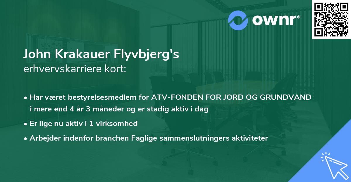 John Krakauer Flyvbjerg's erhvervskarriere kort