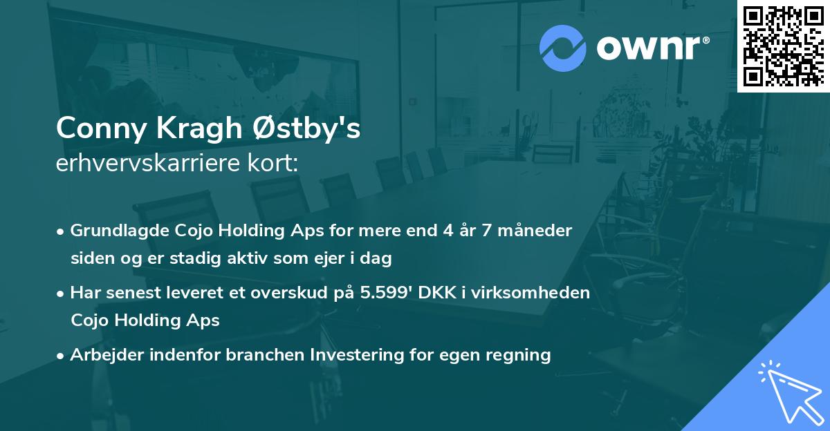 Conny Kragh Østby's erhvervskarriere kort