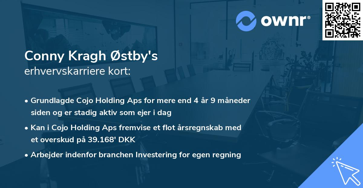 Conny Kragh Østby's erhvervskarriere kort