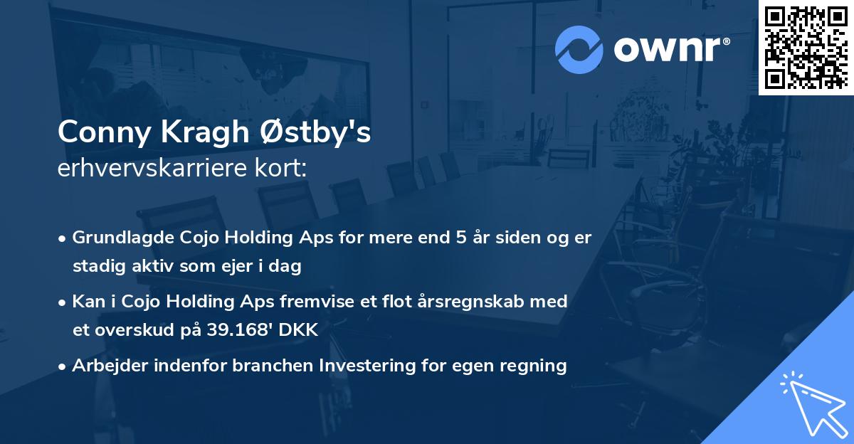 Conny Kragh Østby's erhvervskarriere kort
