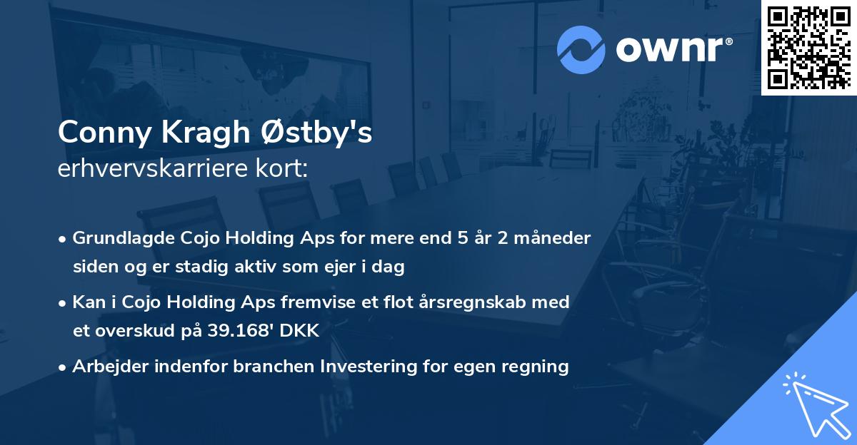 Conny Kragh Østby's erhvervskarriere kort