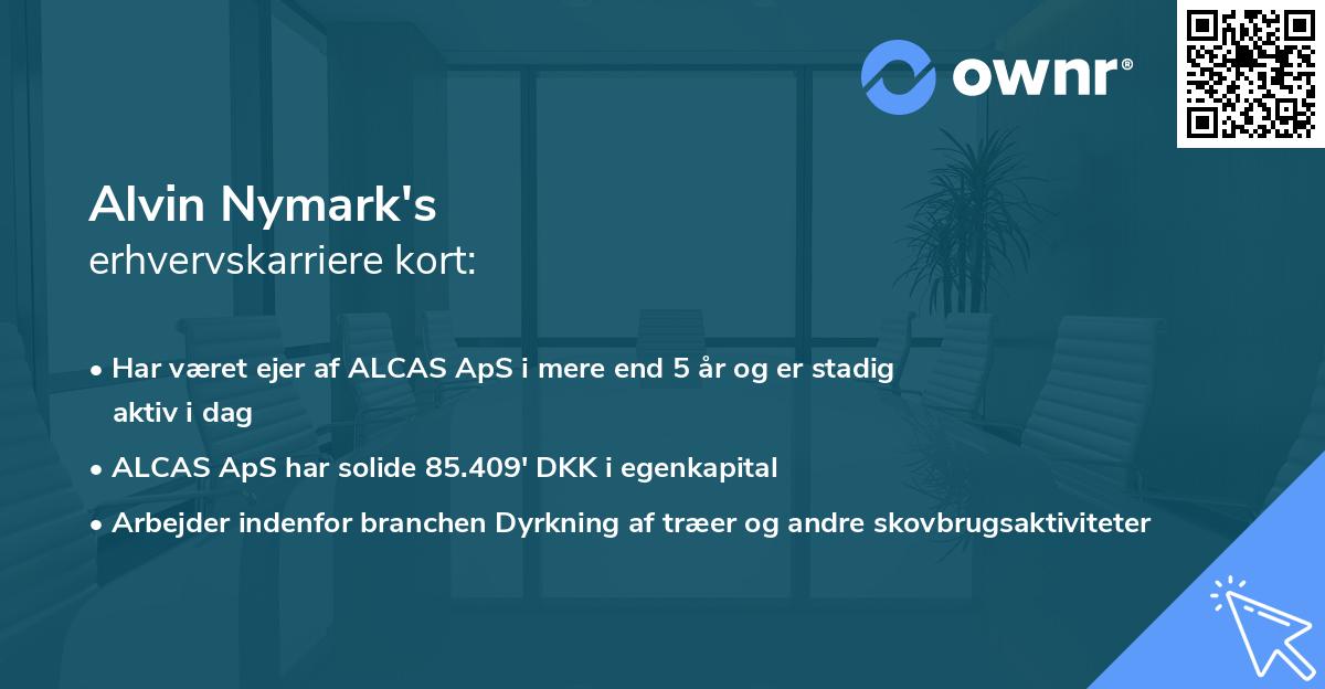 Alvin Nymark's erhvervskarriere kort