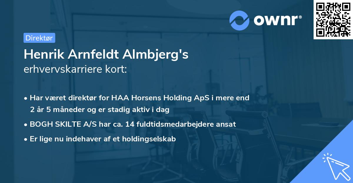 Henrik Arnfeldt Almbjerg's erhvervskarriere kort