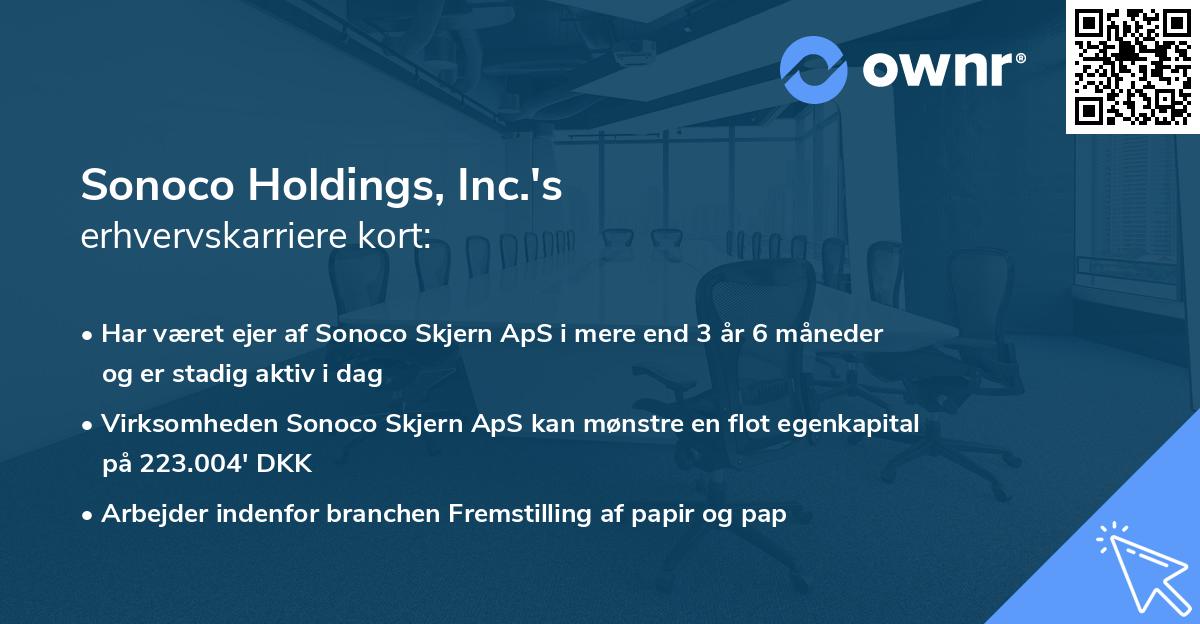 Sonoco Holdings, Inc.'s erhvervskarriere kort
