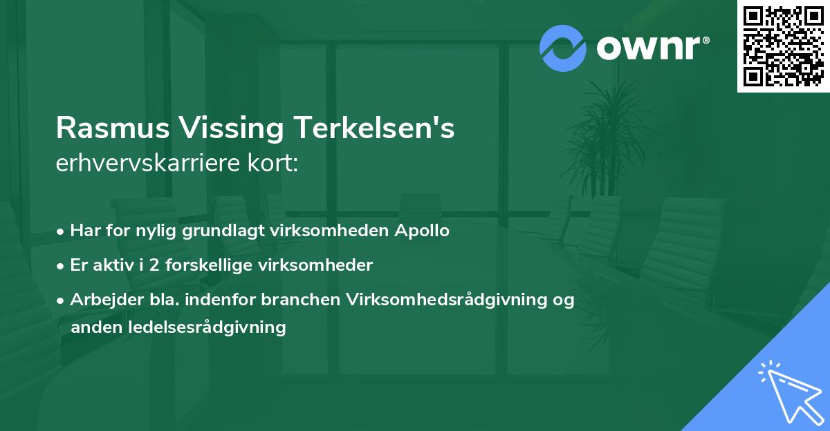 Rasmus Vissing Terkelsen's erhvervskarriere kort
