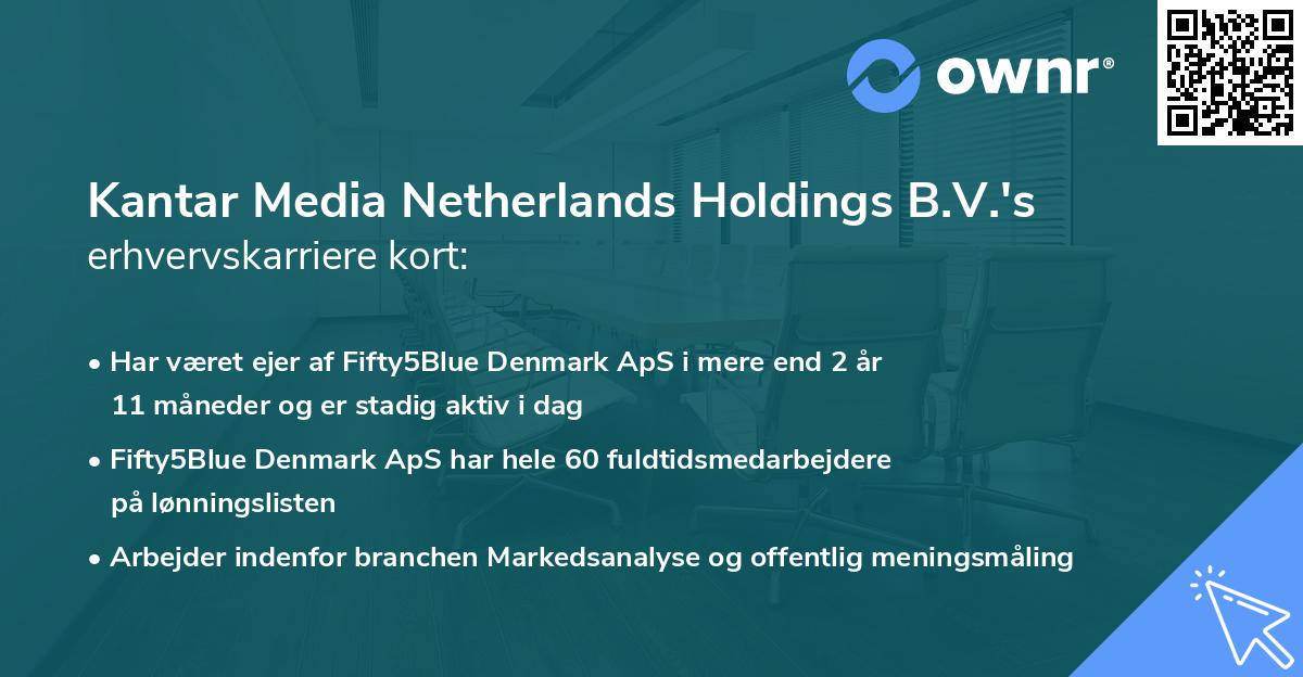 Kantar Media Netherlands Holdings B.V.'s erhvervskarriere kort
