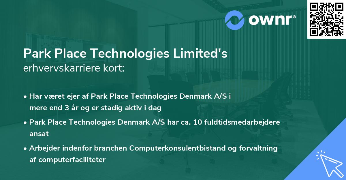 Park Place Technologies Limited's erhvervskarriere kort