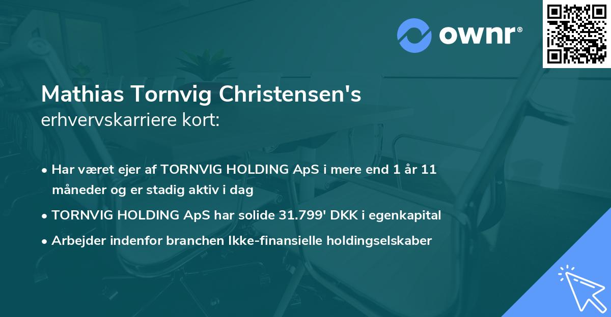 Mathias Tornvig Christensen's erhvervskarriere kort