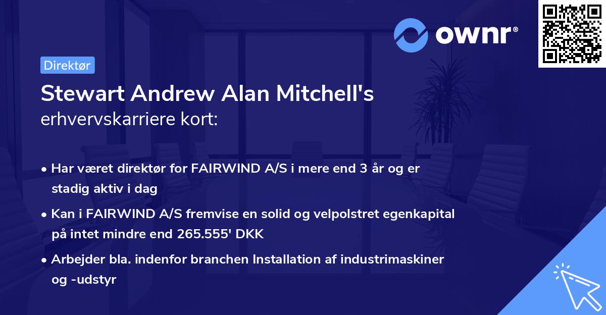 Stewart Andrew Alan Mitchell's erhvervskarriere kort
