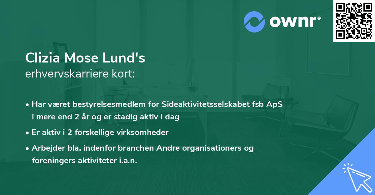 Clizia Mose Lund's erhvervskarriere kort