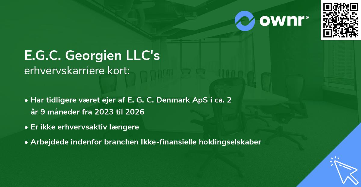 E.G.C. Georgien LLC's erhvervskarriere kort