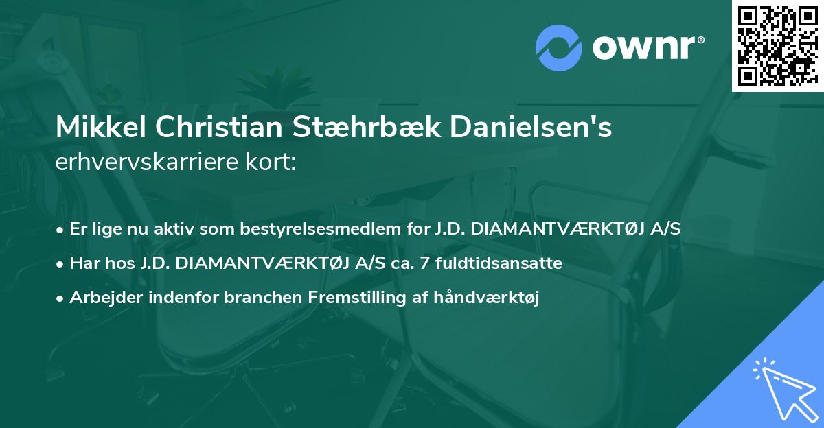 Mikkel Christian Stæhrbæk Danielsen's erhvervskarriere kort