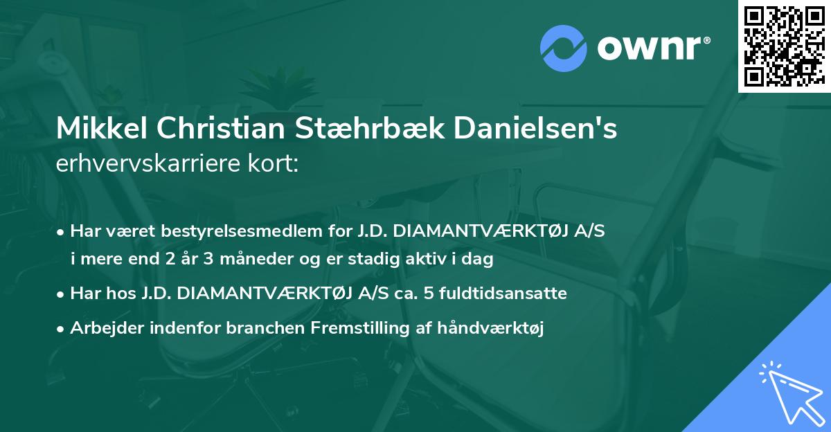 Mikkel Christian Stæhrbæk Danielsen's erhvervskarriere kort