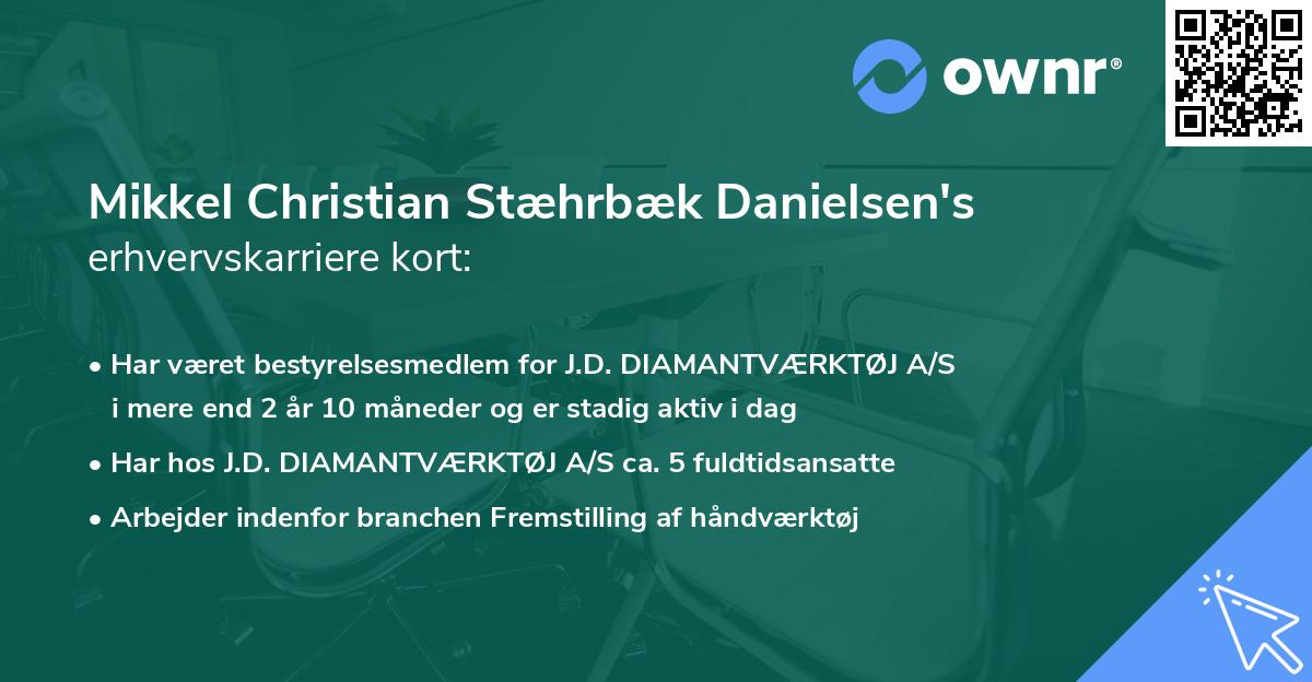 Mikkel Christian Stæhrbæk Danielsen's erhvervskarriere kort