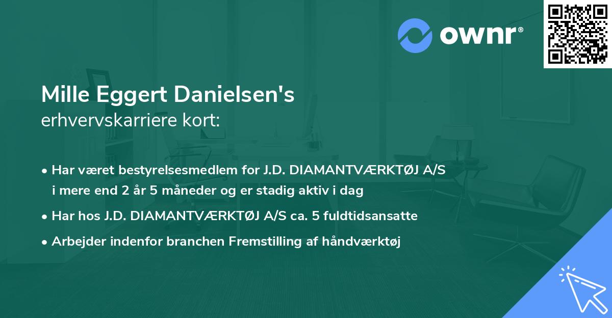 Mille Eggert Danielsen's erhvervskarriere kort