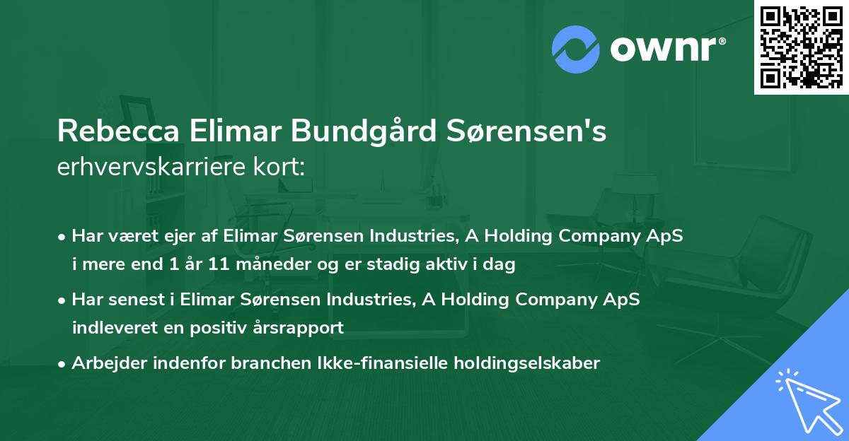 Rebecca Elimar Bundgård Sørensen's erhvervskarriere kort