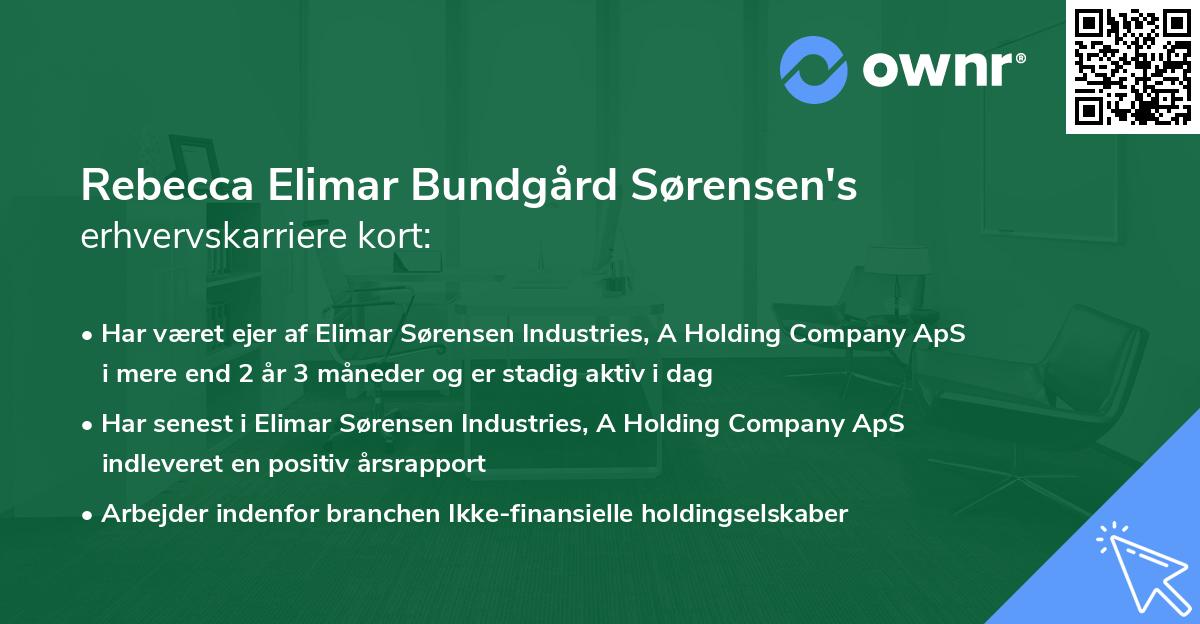 Rebecca Elimar Bundgård Sørensen's erhvervskarriere kort