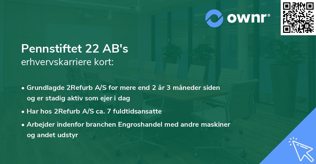 Pennstiftet 22 AB's erhvervskarriere kort