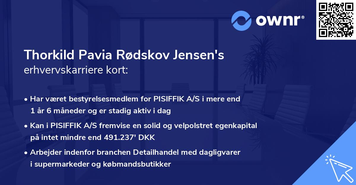 Thorkild Pavia Rødskov Jensen's erhvervskarriere kort
